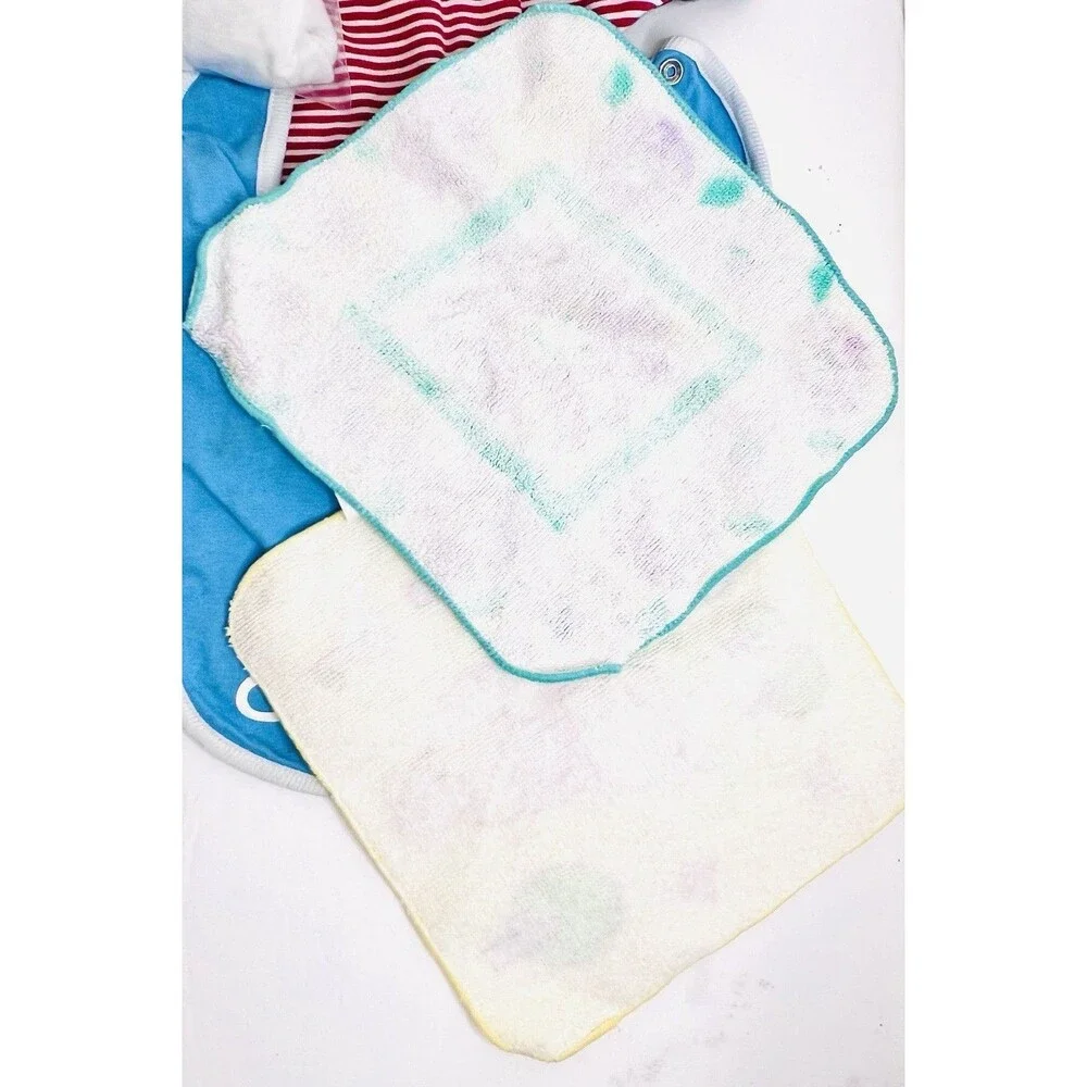 Baby Bath Feeding Lot Winnie the Pooh Bibs Hooded Towel Washcloths Socks